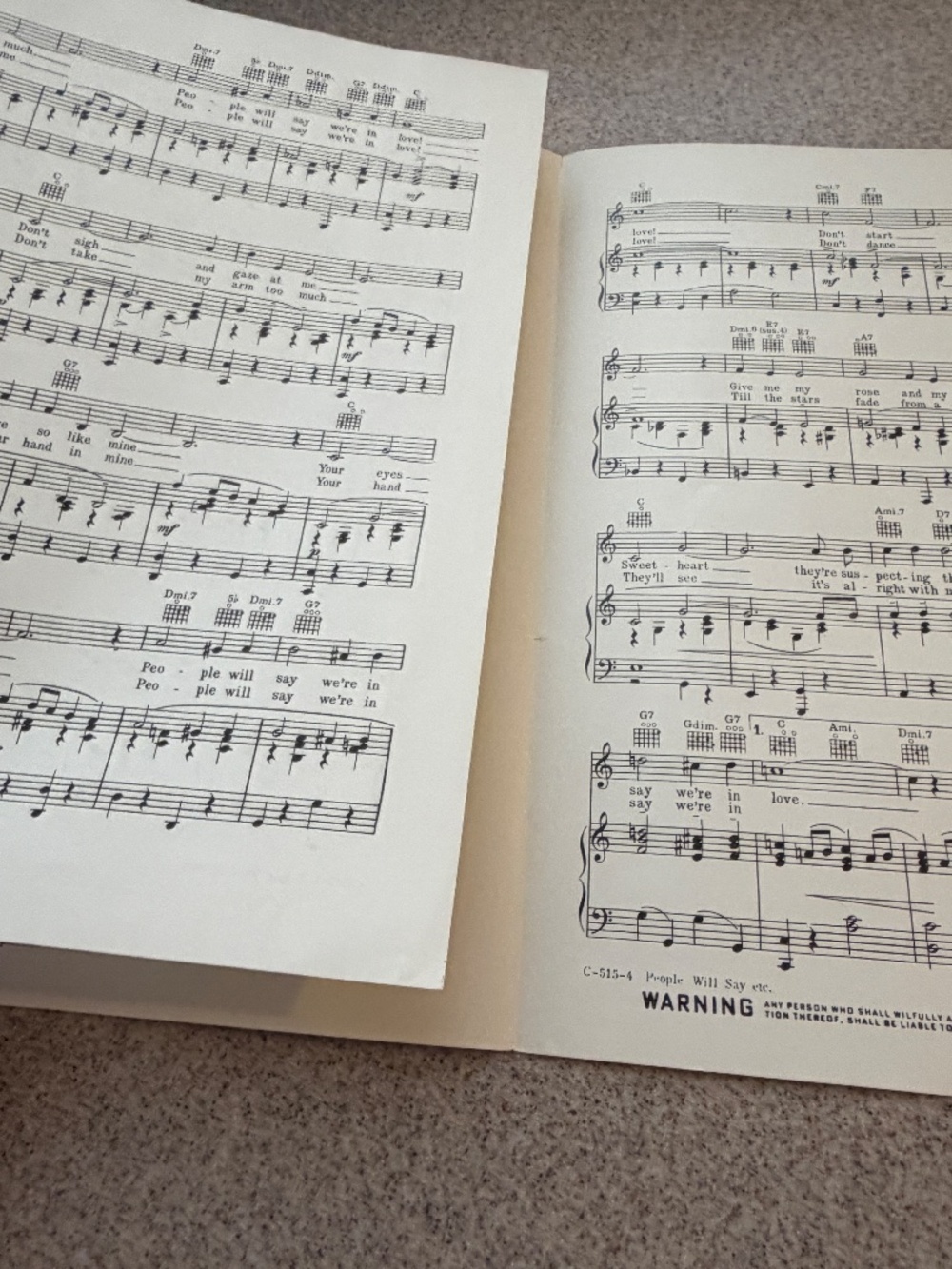 Vintage 1955 Oklahoma Piano Sheet Music - From Estate of Ira Bernstein/Broadway - Picture 8 of 8